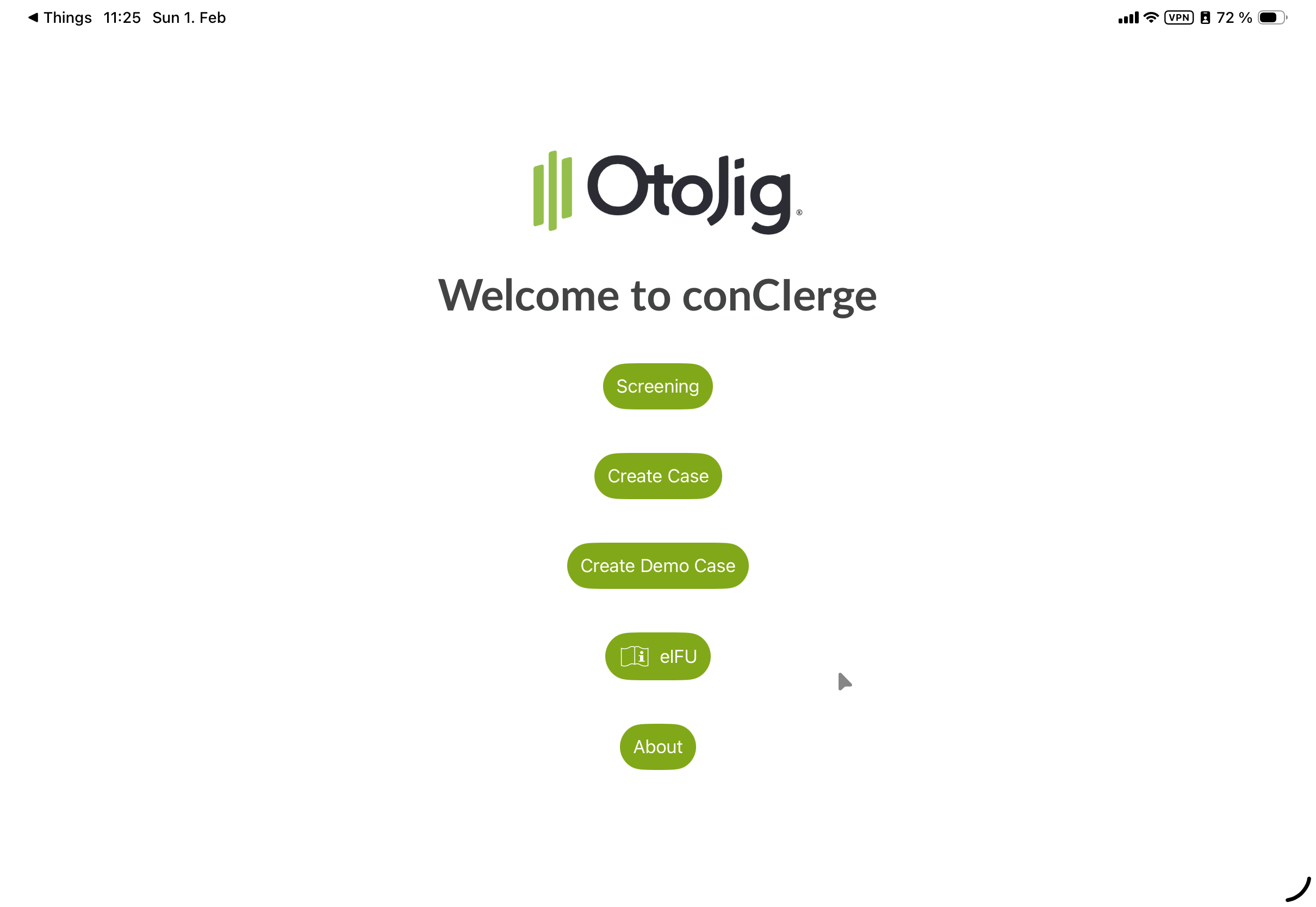The main menu