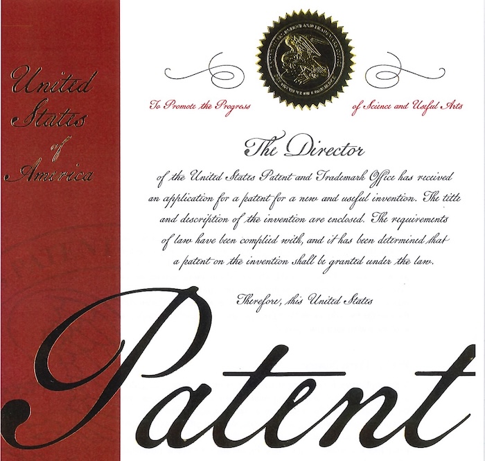 US patent certificate US10881467B2 for positioning aid for surgical procedures